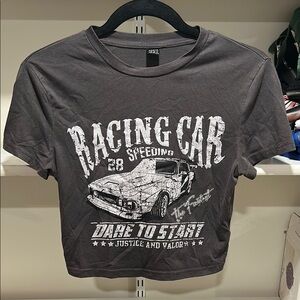 SHEIN Charcoal Graphic Tee